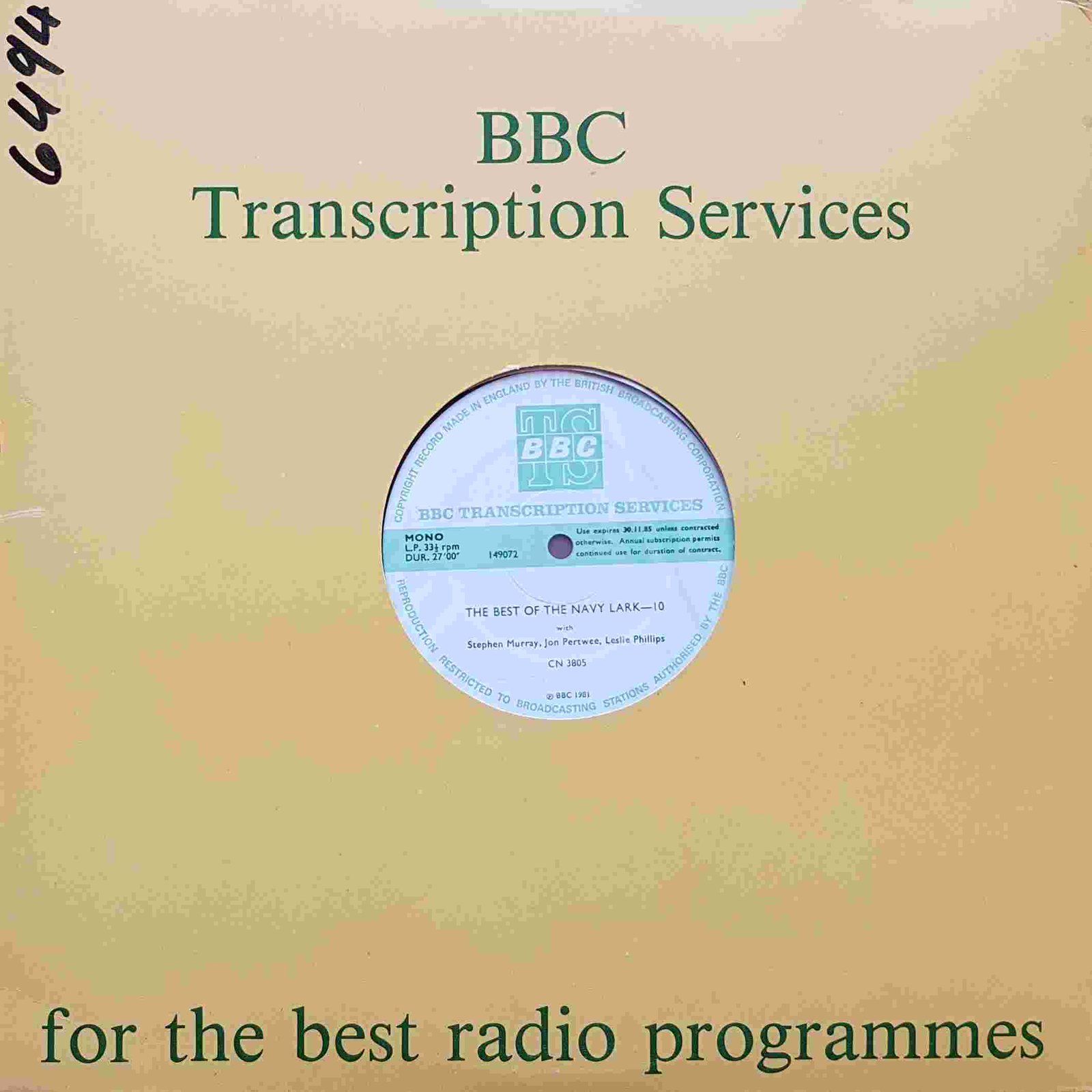 Back cover of CN 3805 5
